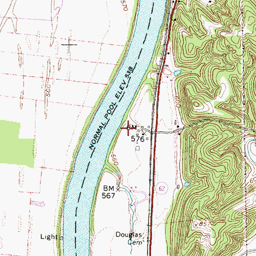 Topographic Map of Leon Airport (historical), WV