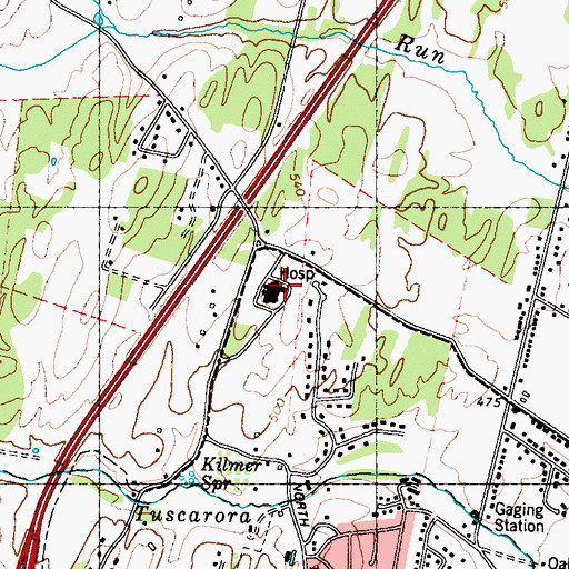 Topographic Map of City Hospital Incorporated Heliport, WV