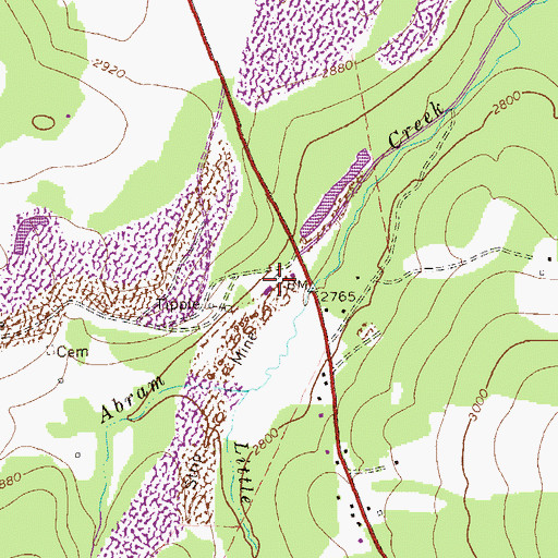 Topographic Map of Mount Storm Heliport, WV