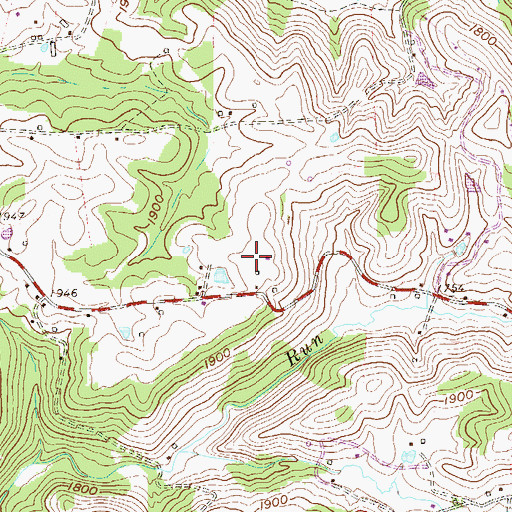 Topographic Map of Simpson Airport, WV