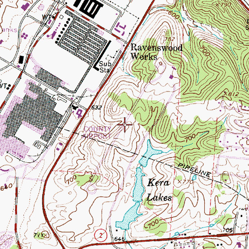 Topographic Map of Jackson County Airport, WV