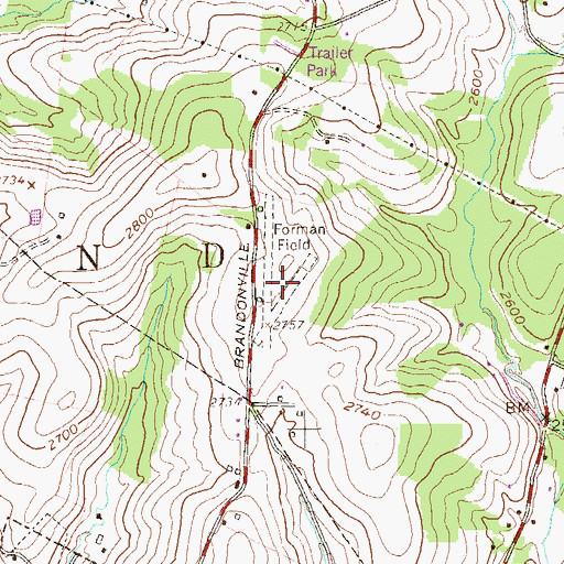Topographic Map of McKee Sky Ranch Airport, WV