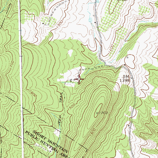 Topographic Map of Elkhorn Lake Dam, WV