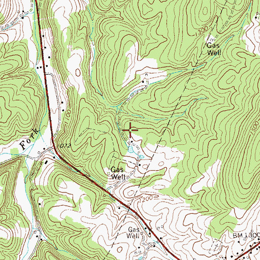 Topographic Map of Boone Farms Lake Dam, WV