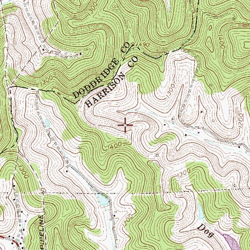 Topographic Map of Salem Fork Structure 12 Dam, WV