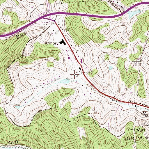 Topographic Map of Salem Fork Structure Number 13 Dam, WV