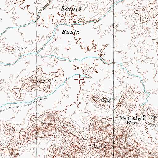 Topographic Map of Senita Pass, AZ