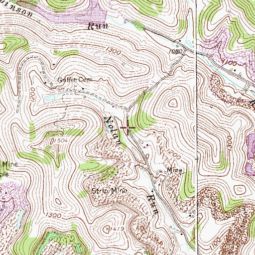 Topographic Map of Nolan Run Slurry Impoundment Dam, WV