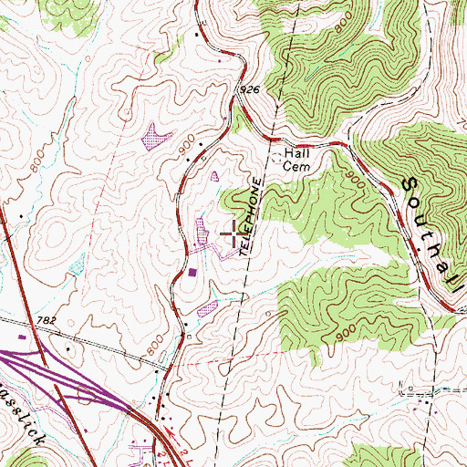 Topographic Map of Jackson County Livestock Pond Number One Dam, WV