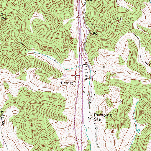 Topographic Map of Marshall R Parsons Farm Pond Dam, WV