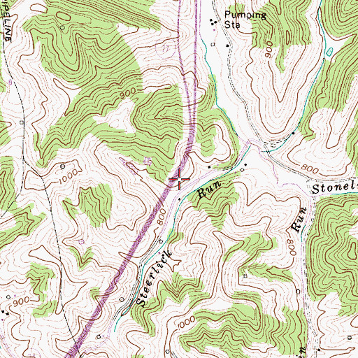 Topographic Map of Alice Parsons Farm Pond Dam, WV