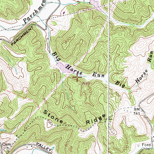 Topographic Map of Wv Baptist Church Camp Dam, WV