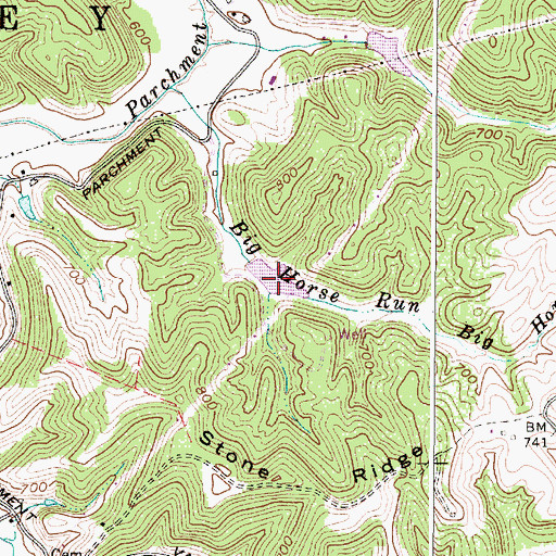 Topographic Map of Big Horse Lake, WV