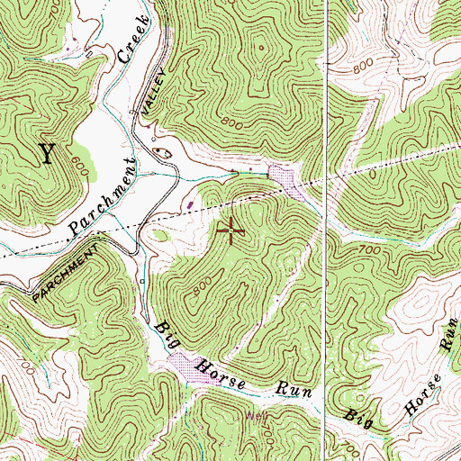 Topographic Map of West Virginia Baptist Church Camp Dam, WV