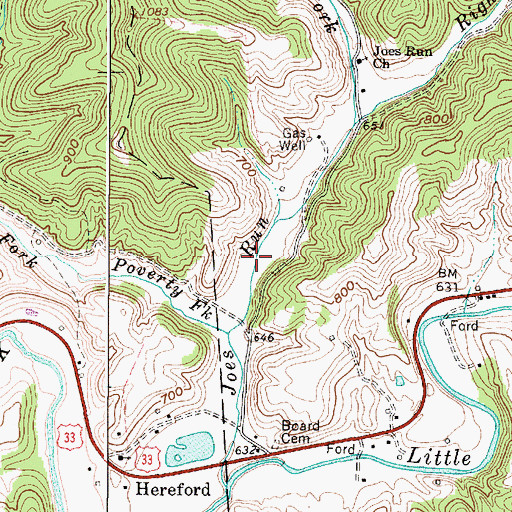 Topographic Map of Mill Creek Structure Number Four Dam, WV