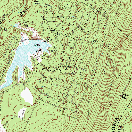 Topographic Map of Furnace Run Dam Site, WV