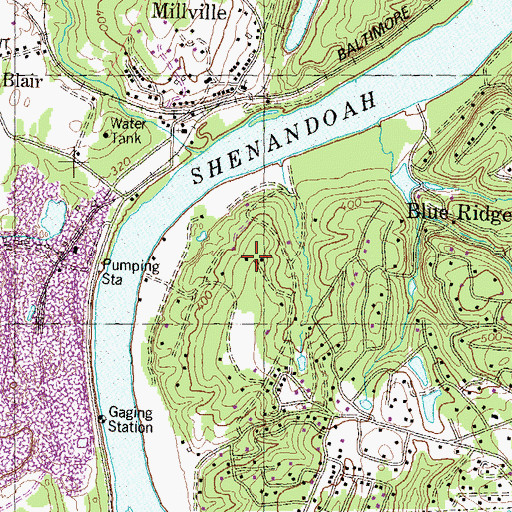 Topographic Map of Keys Ferry Acres Lake Dam, WV