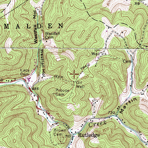 Topographic Map of Elk Twomile Structure Number 12 Dam, WV