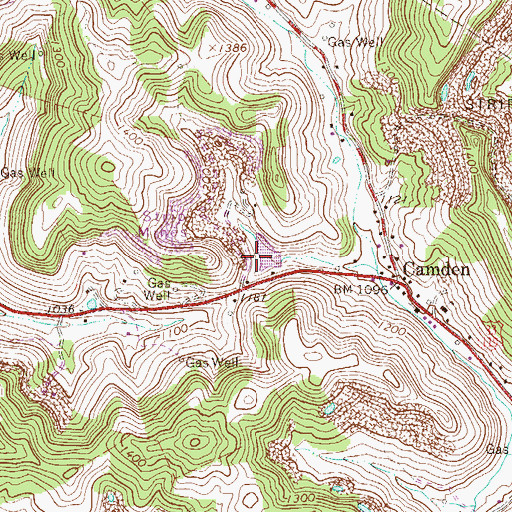 Topographic Map of Polk Creek Structure Number Four Dam, WV