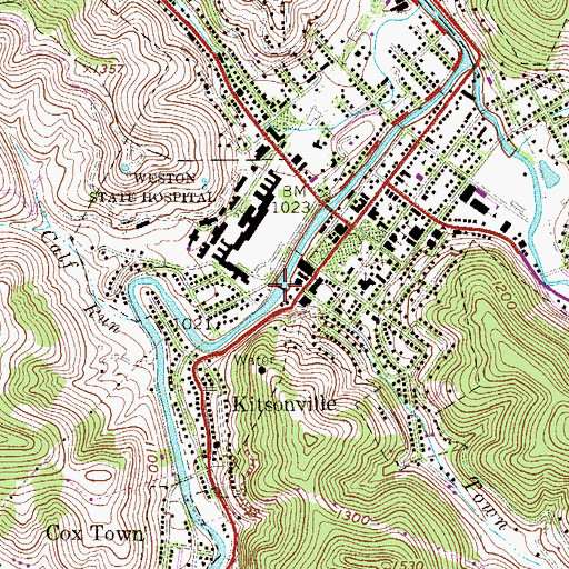 Topographic Map of Weston Dam, WV