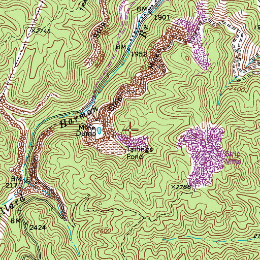 Topographic Map of Jenkinjones Impoundment, WV