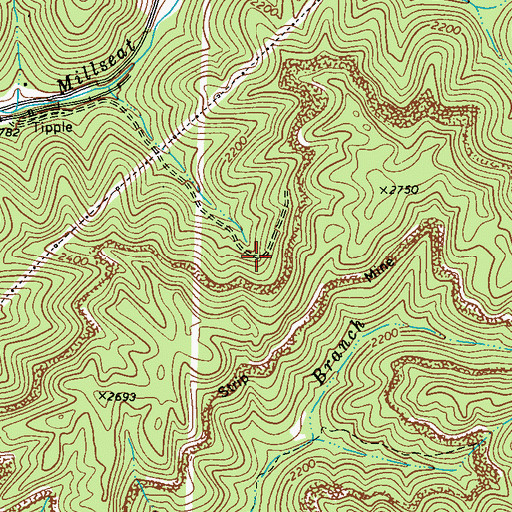Topographic Map of Anawalt Lake Dam, WV