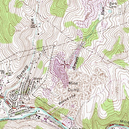 Topographic Map of Conrad Dam, WV