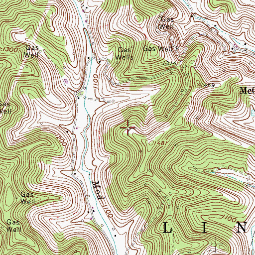 Topographic Map of Mod Run Impoundment Dam, WV