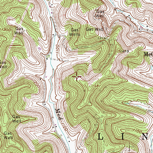 Topographic Map of Mod Run Slurry Pond, WV