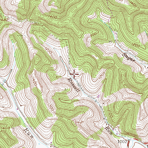 Topographic Map of Upper Buffalo Creek Structure Number 39 Dam, WV