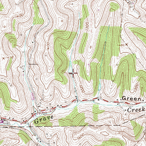 Topographic Map of Upper Grave Creek Structure Number Seven Dam, WV