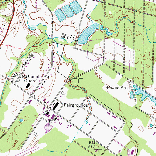 Topographic Map of McClintic Wildlife Pond Number Three Dam, WV