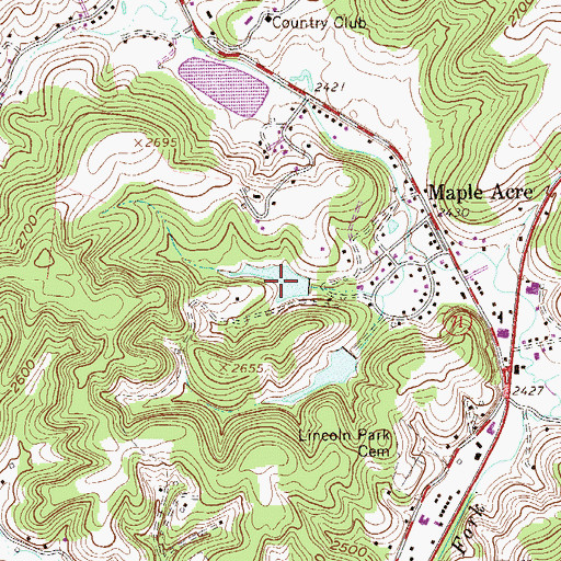 Topographic Map of Brush Creek Structure Number Six Dam, WV