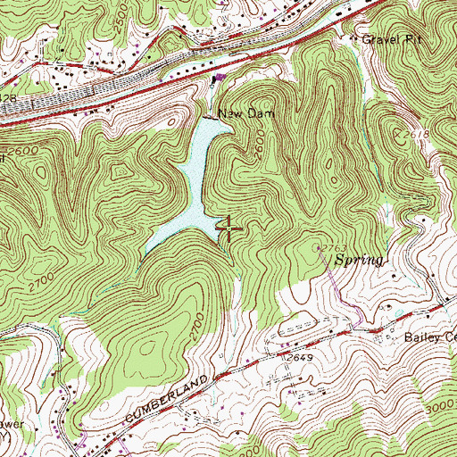 Topographic Map of Horton Dam, WV