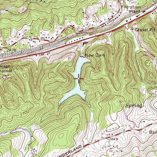 Topographic Map of Horton Lake, WV