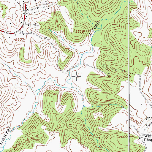 Topographic Map of Athens Water Supply Dam, WV