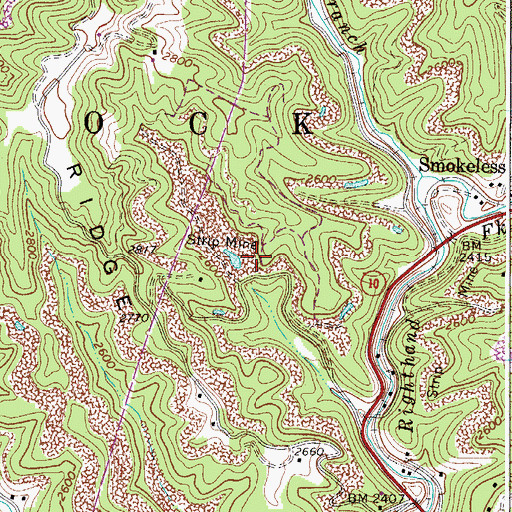 Topographic Map of Boyds Branch Refuse Dam, WV
