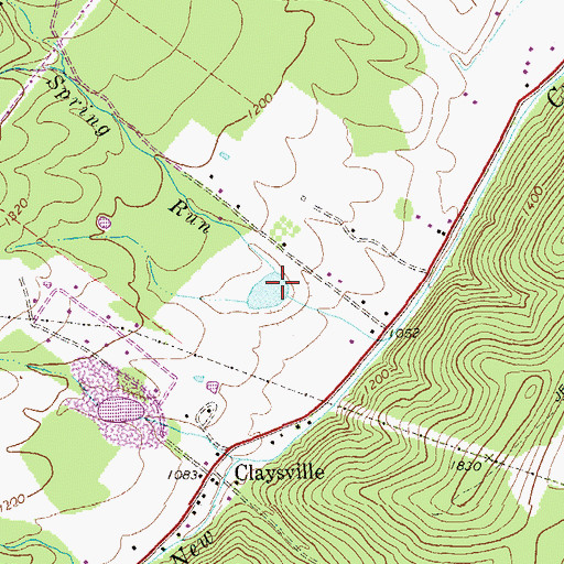 Topographic Map of New Creek Structure 17 Dam, WV