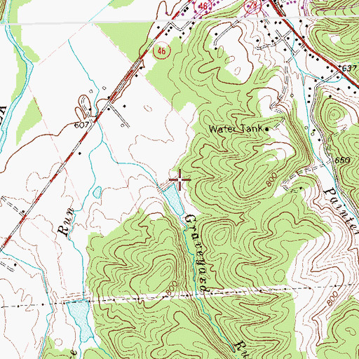 Topographic Map of Patterson Creek Structure 45 Dam, WV