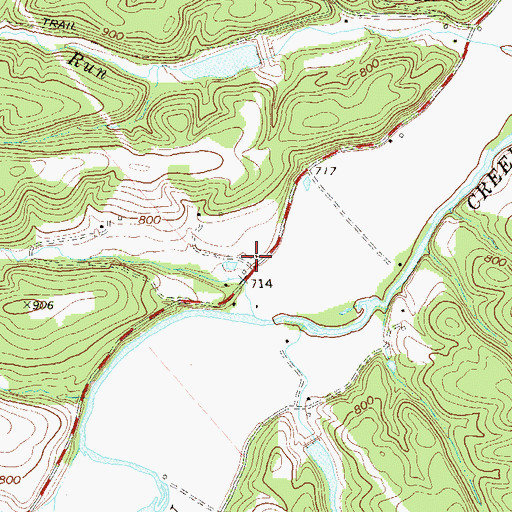 Topographic Map of Patterson Creek Structure 25 Dam, WV