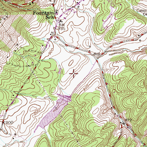 Topographic Map of Patterson Creek Structure Number 28 Dam, WV