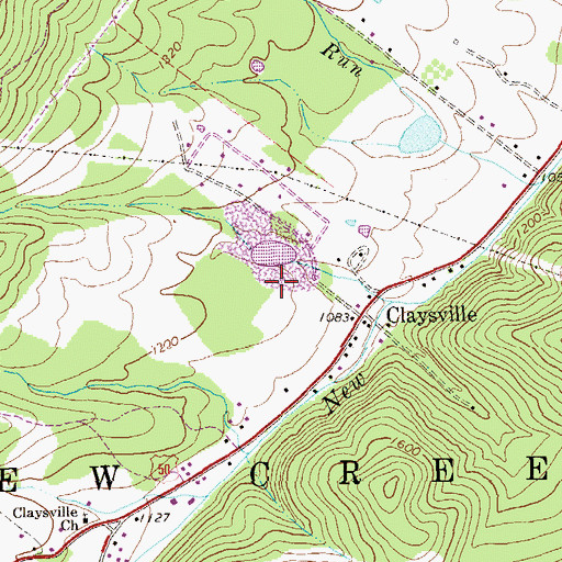 Topographic Map of New Creek Site 10 Dam, WV