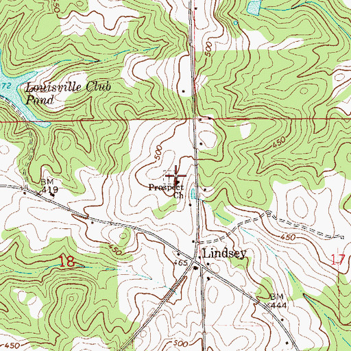 Topographic Map of Prospect Baptist Church, AL