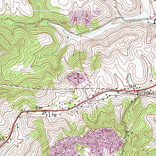 Topographic Map of Loar Acid Mine Drainage Treatment Lake, WV