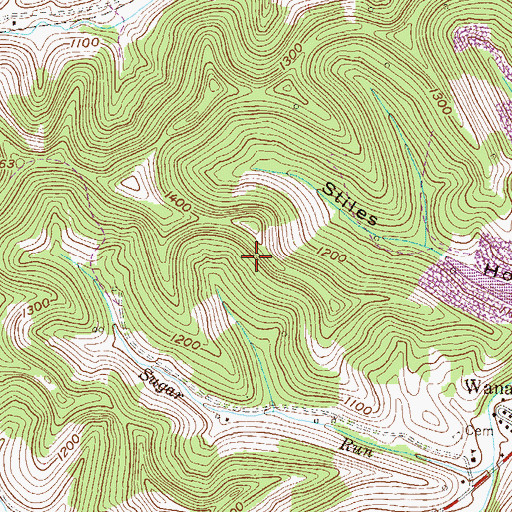 Topographic Map of Pond Number Two, WV