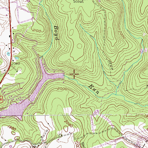 Topographic Map of Paradise Lake, WV