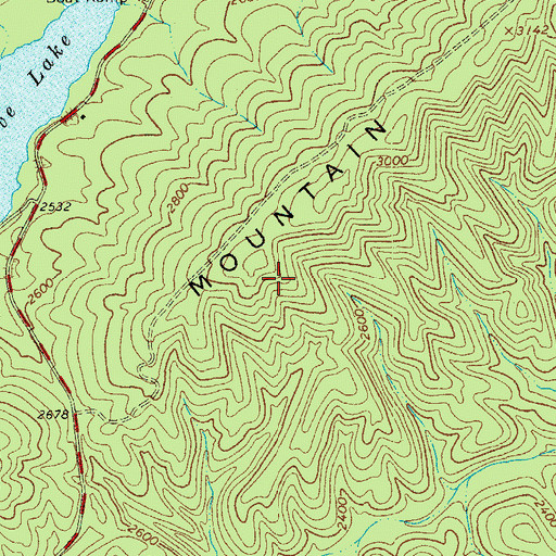 Topographic Map of Moncove Lake, WV