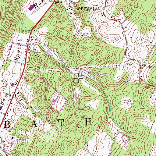 Topographic Map of Warm Springs Run Structure Three Dam, WV