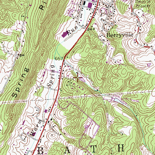 Topographic Map of Warm Springs Run Structure Four Dam, WV
