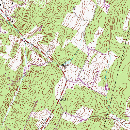 Topographic Map of Warm Springs Run Structure Six Dam, WV